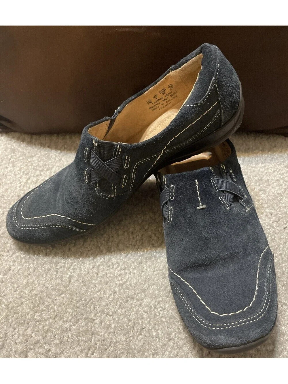 Naturalizer Women's Slip On Sneakers Casual Shoes Blue Suede Size 6M